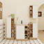 Ensemble de meuble-lavabo 4 pièces en chêne clair avec lavabo en céramique à bord mince, ensemble de meuble-lavabo avec armoires de rangement, panneaux de porte bicolores, ensemble KD