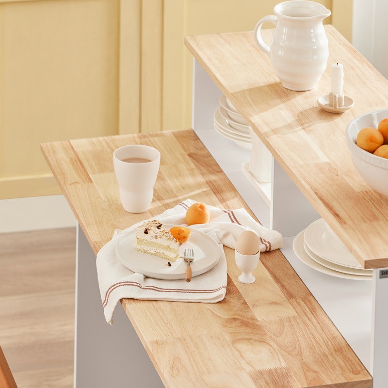 Janley Wood Kitchen Island, White