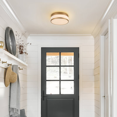 11.4" Modern LED Milk Glass Flush Mount
