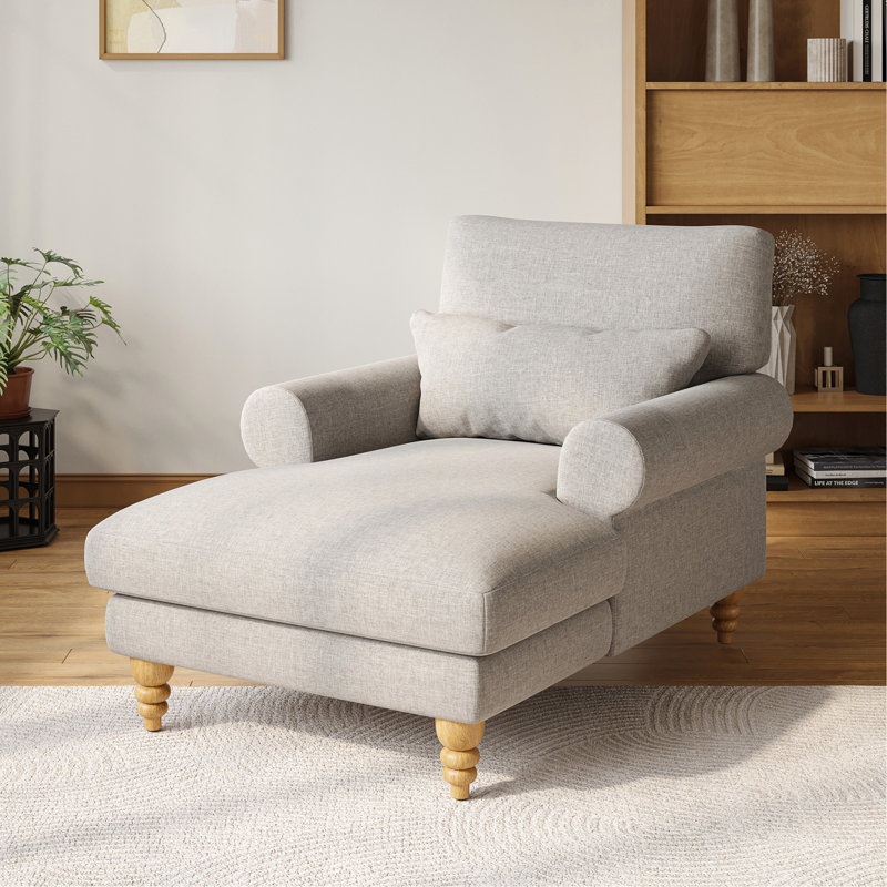 Chaise longue rembourrée avec dossier réglable