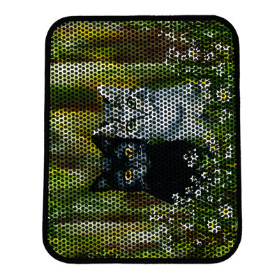 Tapis pour litière de qualité supérieure, 18 po x 24 po | 50% PVC / 50% polyester, lavable à la machine et passer l'aspirateur | Conception durable et facile à nettoyer pour les propriétaires d'animaux de compagnie | Protégez vos planchers des dégâts de la litière