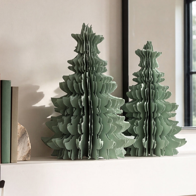 Handmade Recycled Paper Folding Tree