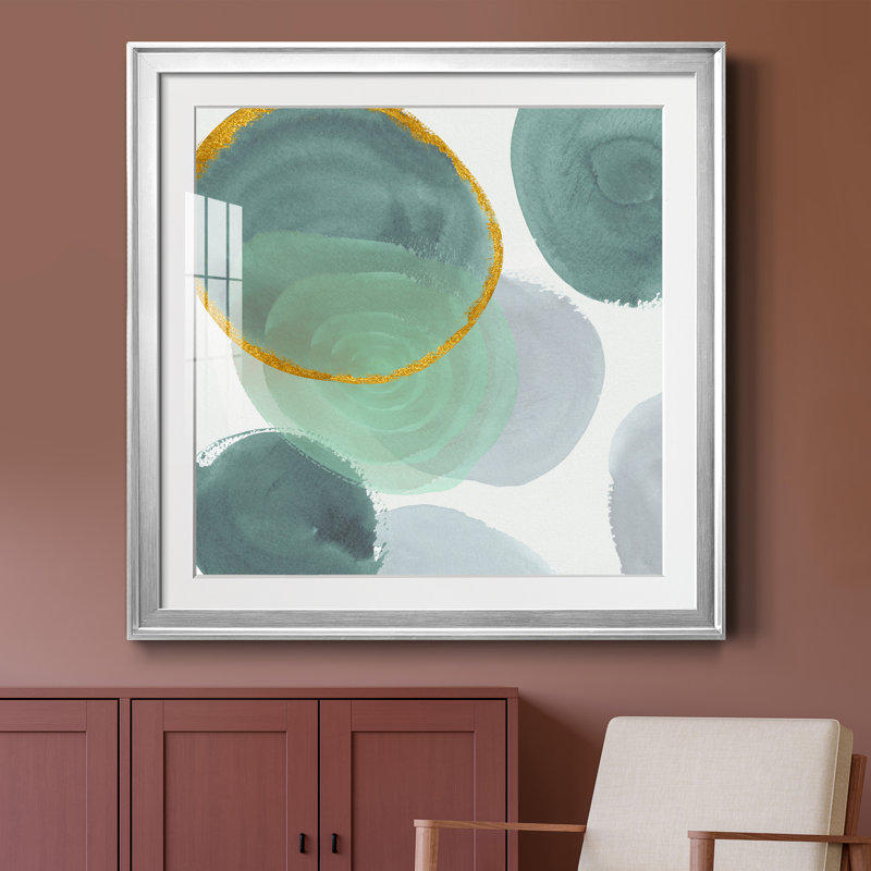 Ontario II - peinture encadrée, H 30,5 po x l 30,5 po x P 1,5 po, Encadrement argenté