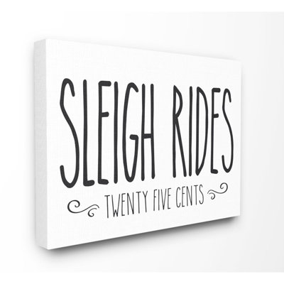 Sleigh Rides - impression d'art textuel