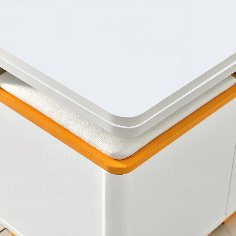 Luxueuse table basse ultra-brillante avec plateau relevable et tabourets de rangement pour la vie moderne., Blanc