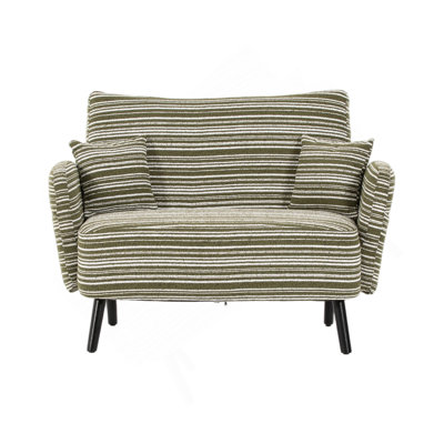Canapé à deux places de style moderne avec accoudoirs ultra-confortables, coussins d'accoudoir et rangement Pocke, canapé à deux places profonds, canapé moderne confortable pour chambre à coucher, petits espaces, appartements et autres