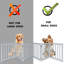Barrière autoportante pliable pour chien en bois massif, 6 panneaux d'une hauteur de 24 pouces-88357167-90636805
