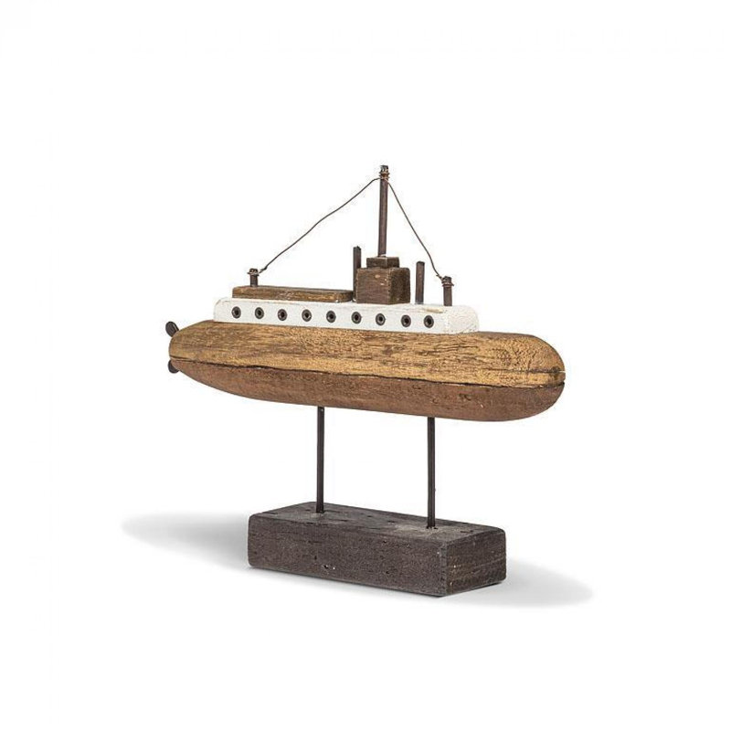 Figurines et sculptures Barview, H 8 po x l 9,50 po x P 2 po, Brun / blanc