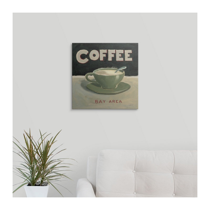 «Coffee Spot III» par James Wiens, affiche vintage, H 35 po x l 35 po x P 1,5 po, Toile