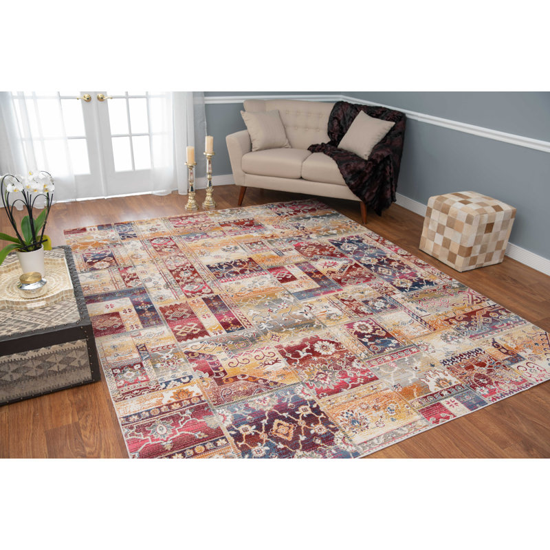 Morvant Patchwork Indoor Rug, Rectangle 5'3" x 7'10"