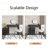 Makeup Vanity with Light mirror,5 drawers,1 chair