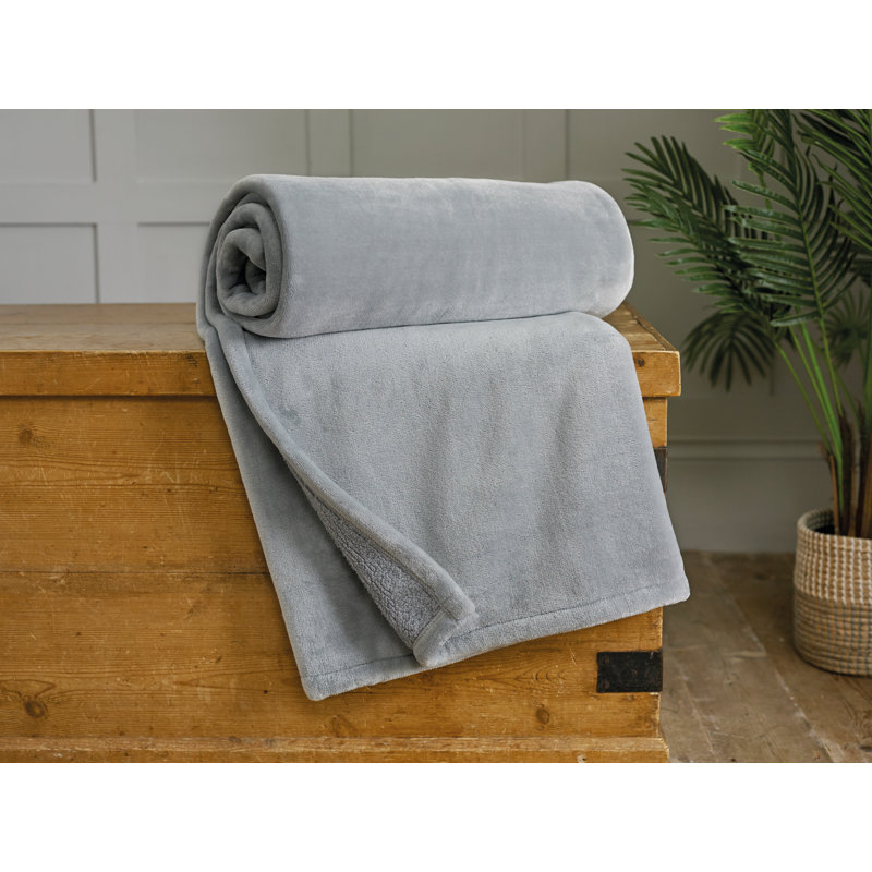 Plain Weave / Muslin Throw Blanket, Silver