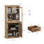 Armoire de rangement de 72 po de hauteur avec tablettes et tiroirs réglables, armoire autoportante avec amplement d'espace de rangement pour la cuisine, la salle à manger et le salon-557826444