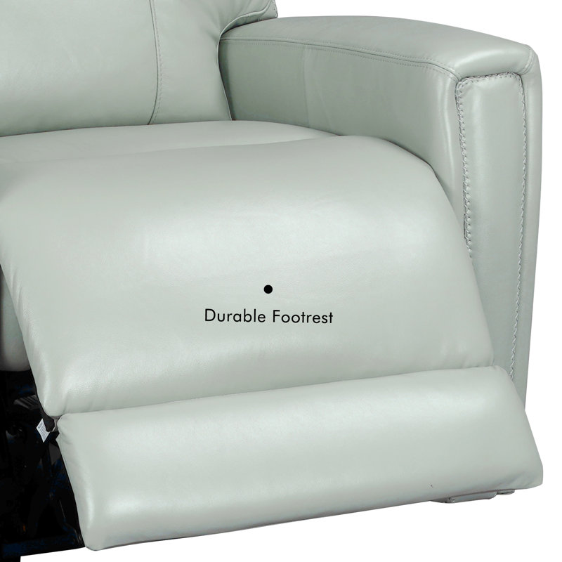 7-Piece, 2 Power recliners Leather Reclining Sectional, Power headrest  , Green Genuine Leather, Power - Dial
