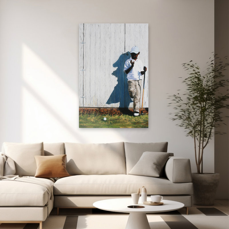 Art du golf figuratif pour enfants, H 60 po x l 40 po