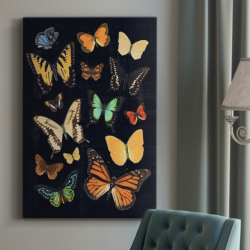 Toile tendue avec châssis de collection Collutter Flutter III - prête à être accrochée, H 18 po x l 12 po x P 1 po