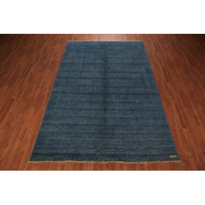 Tapis oriental moderne bleu Gabbeh 7 x 10