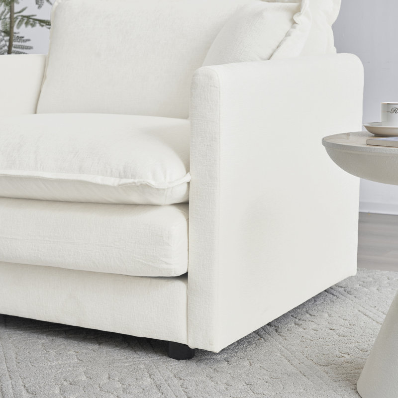  Sectional Sof Convertible Corner Couch Modern Minimalist Soft Sofa & Couch For Living Room, 33" H x 111.5" W x 35" D, 3