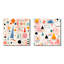 Malakoff - Ensemble de 2 collages carrés à formes abstraites-101850333-101850329