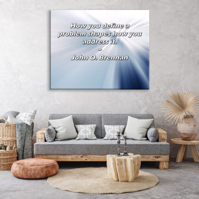 Trinx Gallery Wrapped Canvas By John O. Brennan: "How you define a problem shapes how you add