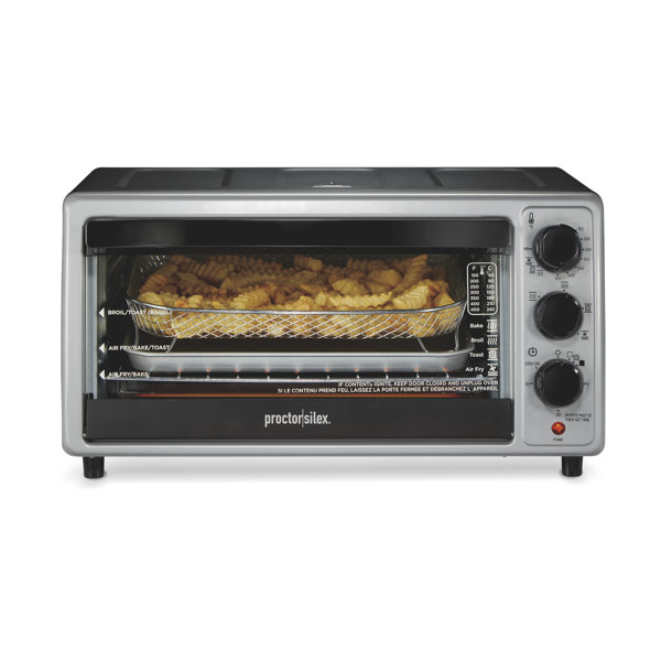 34 qt. 1750W 6-Slice Black and Stainless Steel Air Fryer Toaster Oven, 12-Cook Modes with LCD Digital Screen