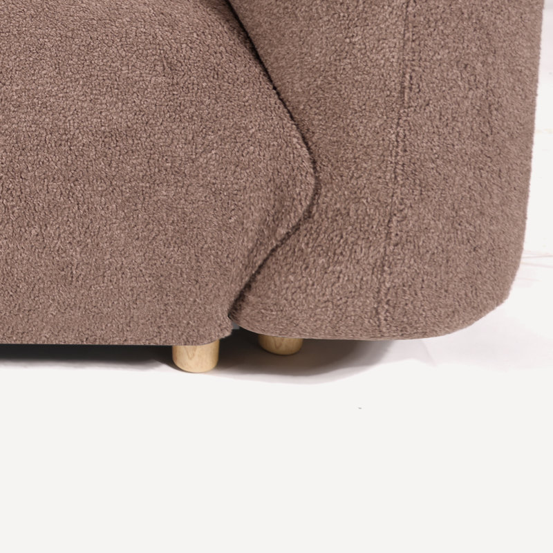 Canapé modulable 2 places, causeuse infonuagique pour salon, marron, Brown