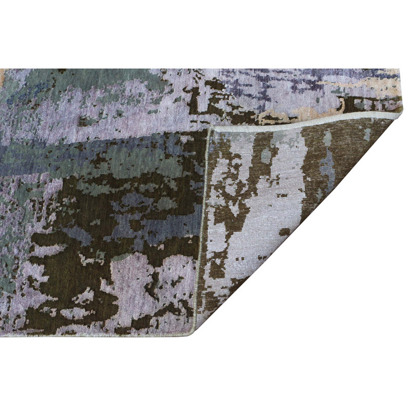 Tapis rectangulaire noué à la main, Rectangle 10 pi x 14 pi