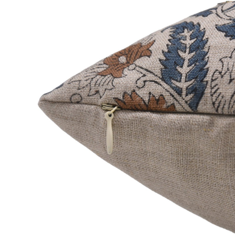 Coussin décoratif en lin avec fermeture à glissière Fab Divine Mandakni, H 22 po x l 22 po
