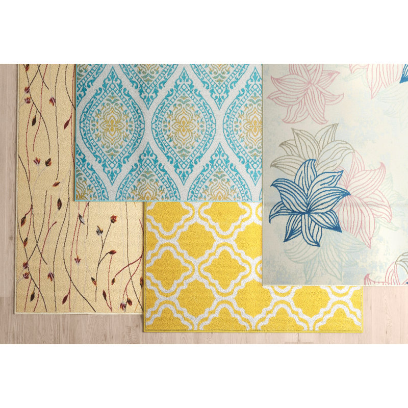 Floral Area Rug, Rectangle 160 x 221cm
