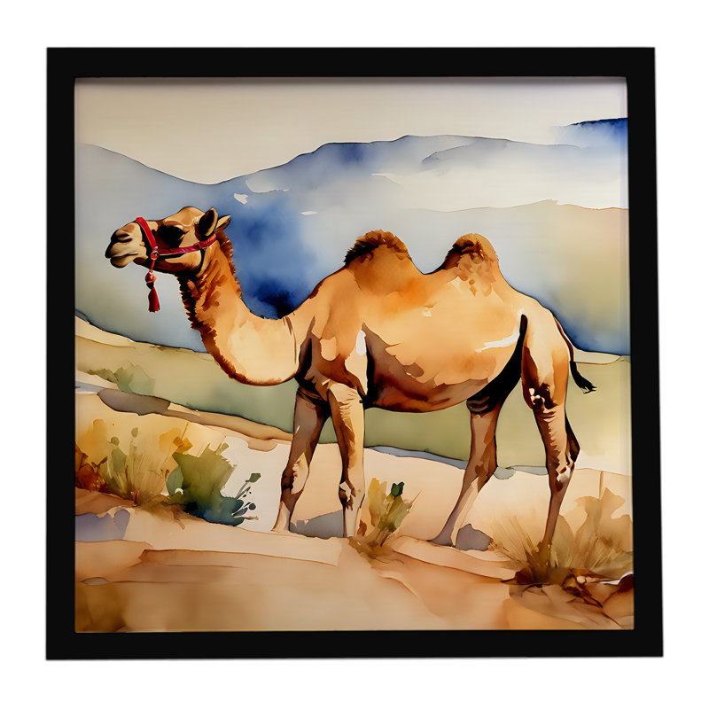 Camel Framed Metal Print