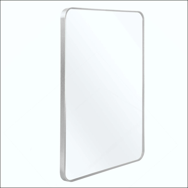 Miroir mural pour salle de bain, Argent, 40 po x 30 po