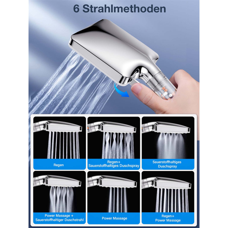 Handheld Shower Head, White