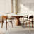 Extendable Dining Tables For 4 To 8 Rectangular To Round 31.15" To 53.15" Sintered Stone Kitchen Table-114217333