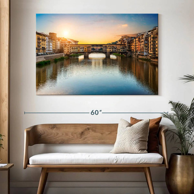 Lilie Ponte Vecchio Bridge, H 34 po x l 51 po