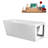 59" Streamline Soaking Freestanding Tub and Tray With Internal Drain-101697858