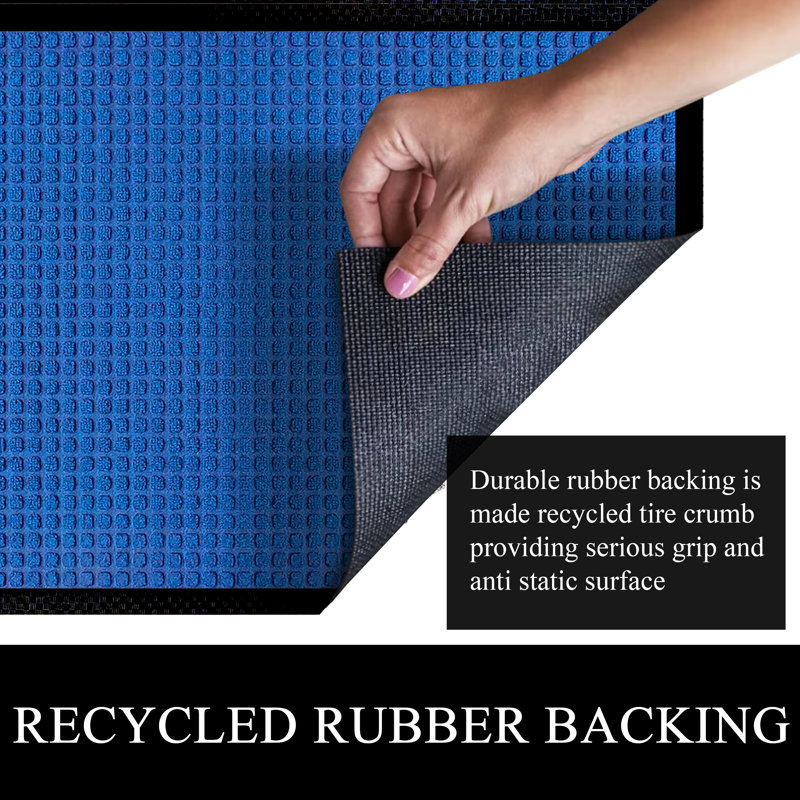 Odarius Indoor/Outdoor Non-Slip Polypropylene Doormat with Rubber Backing – Washable Welcome Mat for Entryway, Patio, Garage & Office