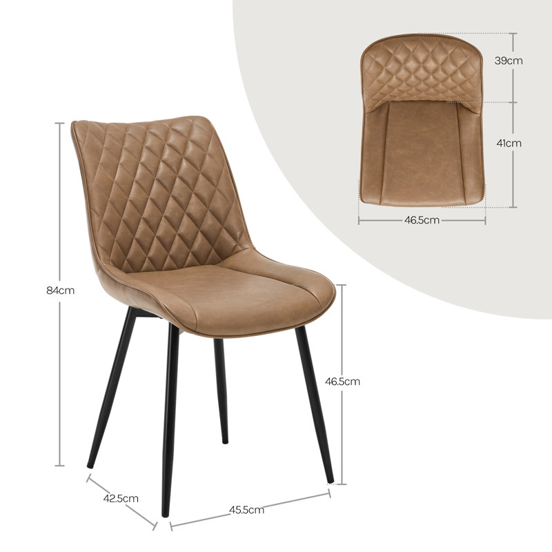Alhambra 46.5cm H Upholstered Side Chair, 1, Light Brown