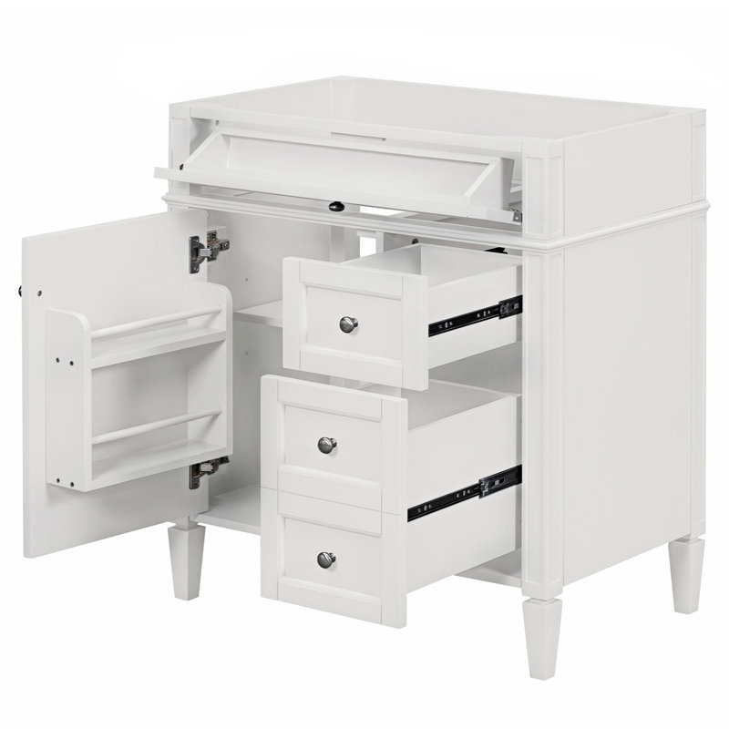 29.30'' Single Bathroom Vanity Base Only, White