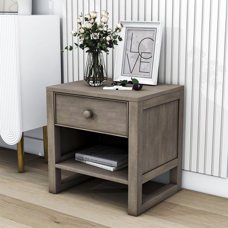 20'' W Nightstand, Anitque Gray