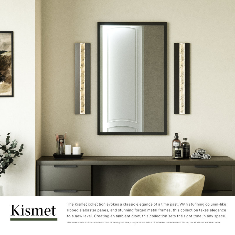Kismet 1 - Light LED Bath Bar, Polished Nickel