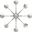 Lustre candélabre classique / traditionnel 8 lumières en nickel brossé d'intérieur-11801599