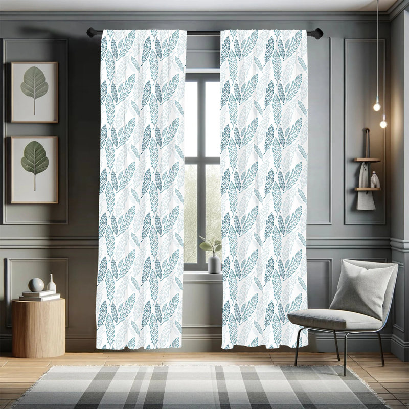 Semi-Sheer Rod Pocket Curtain Panels, 28" x 63"