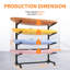 Heavy-Duty Steel Kayak Storage Rack, Freestanding 4-Tier Stand with Lockable Wheels for Garage & Dock, 80" H
