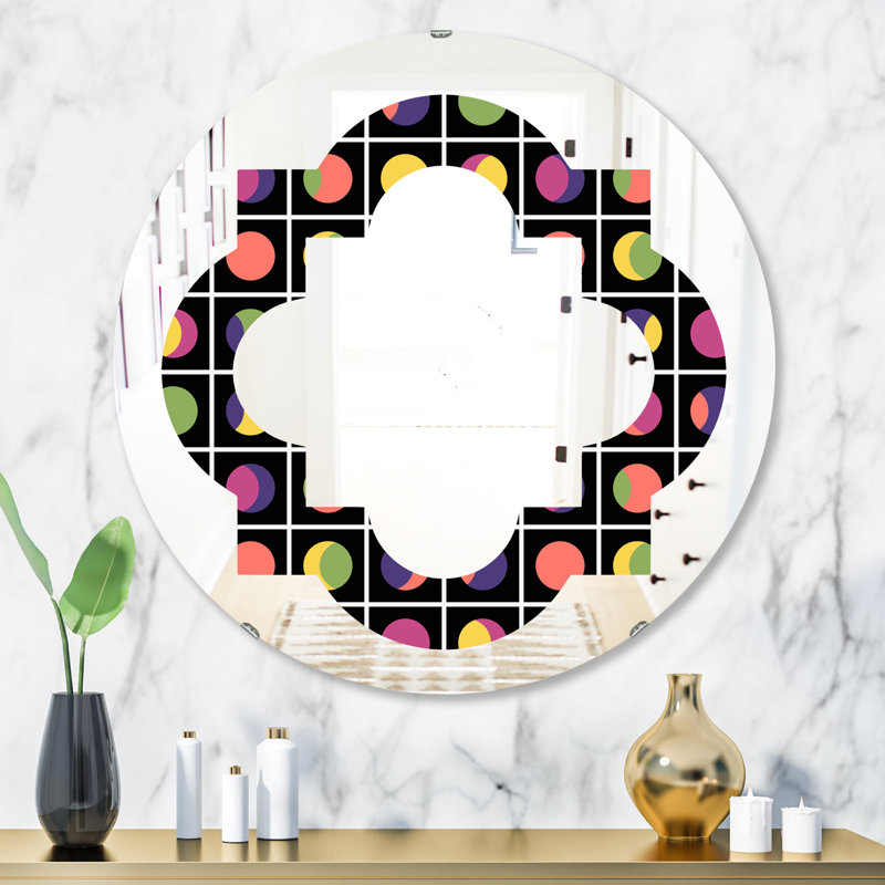 Miroir mural éclectique Quatrefoil, H 31,5 po x l po