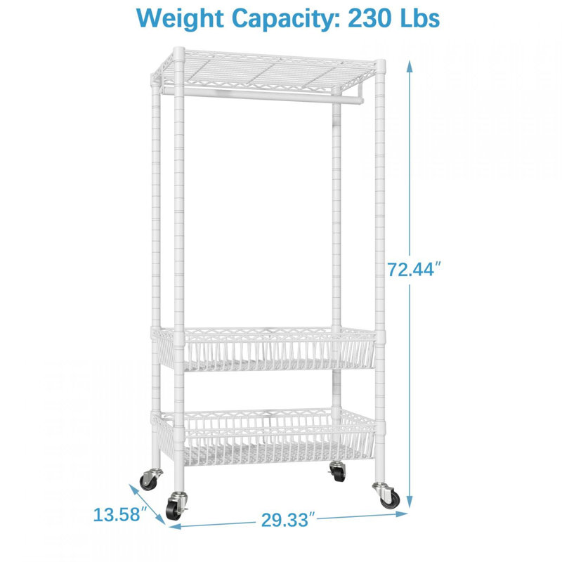  72,44 po réglable, Blanc