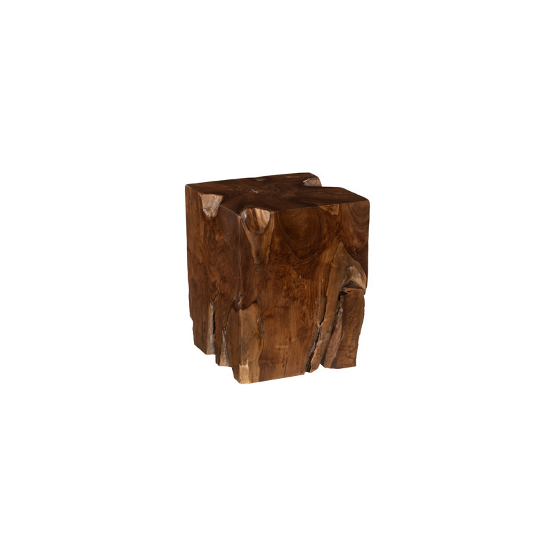 Modern Reclaimed Teak Wood Square Accent Table