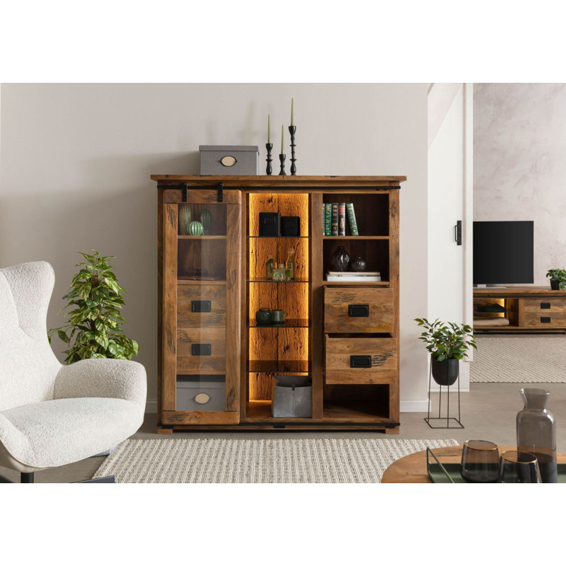 RAILWAY LUX 142cm Solid Wood Sideboard