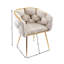 Fauteuil d'appoint moderne en velours confortable pour la maison et les loisirs