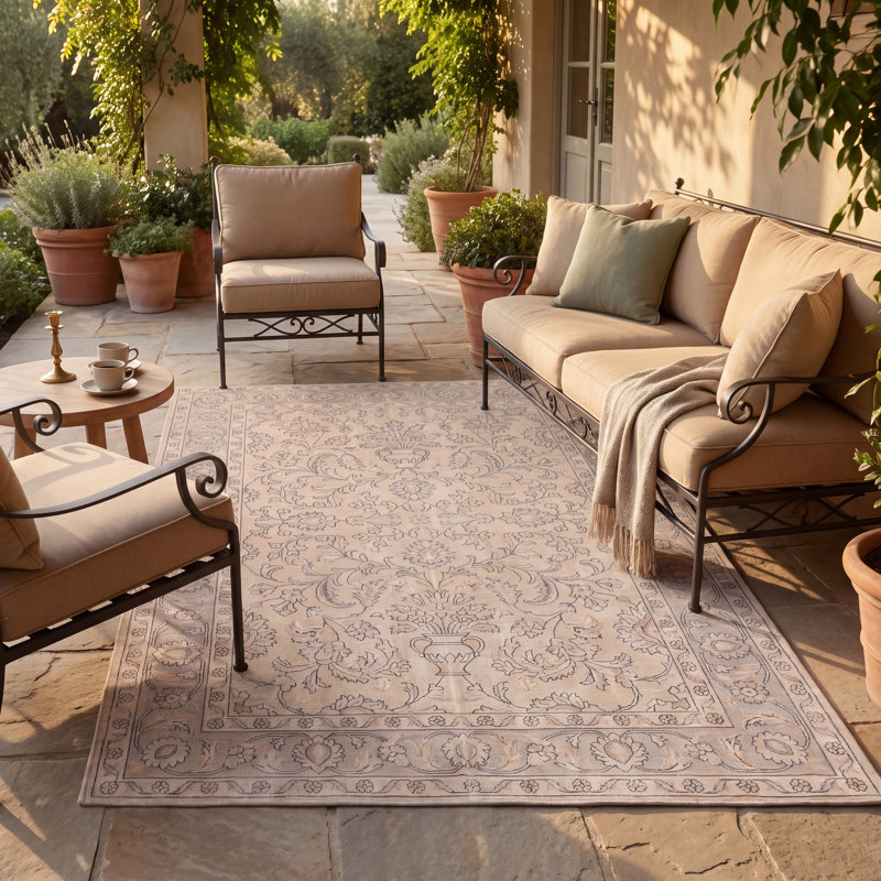 Tapis lavable à poils courts, motif floral traditionnel allover gris crème ivoire beige rose, antidérapant, pour intérieur et extérieur, adapté aux animaux domestiques, idéal pour le salon, chambre, salle à manger, entrée, couloir, bureau.
