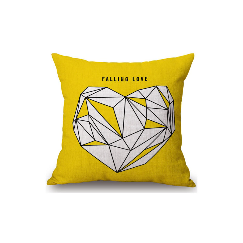 Coussin en lin cardiaque 